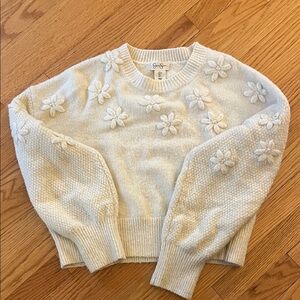 Jessica Simpson Cream Floral Kids Sweater